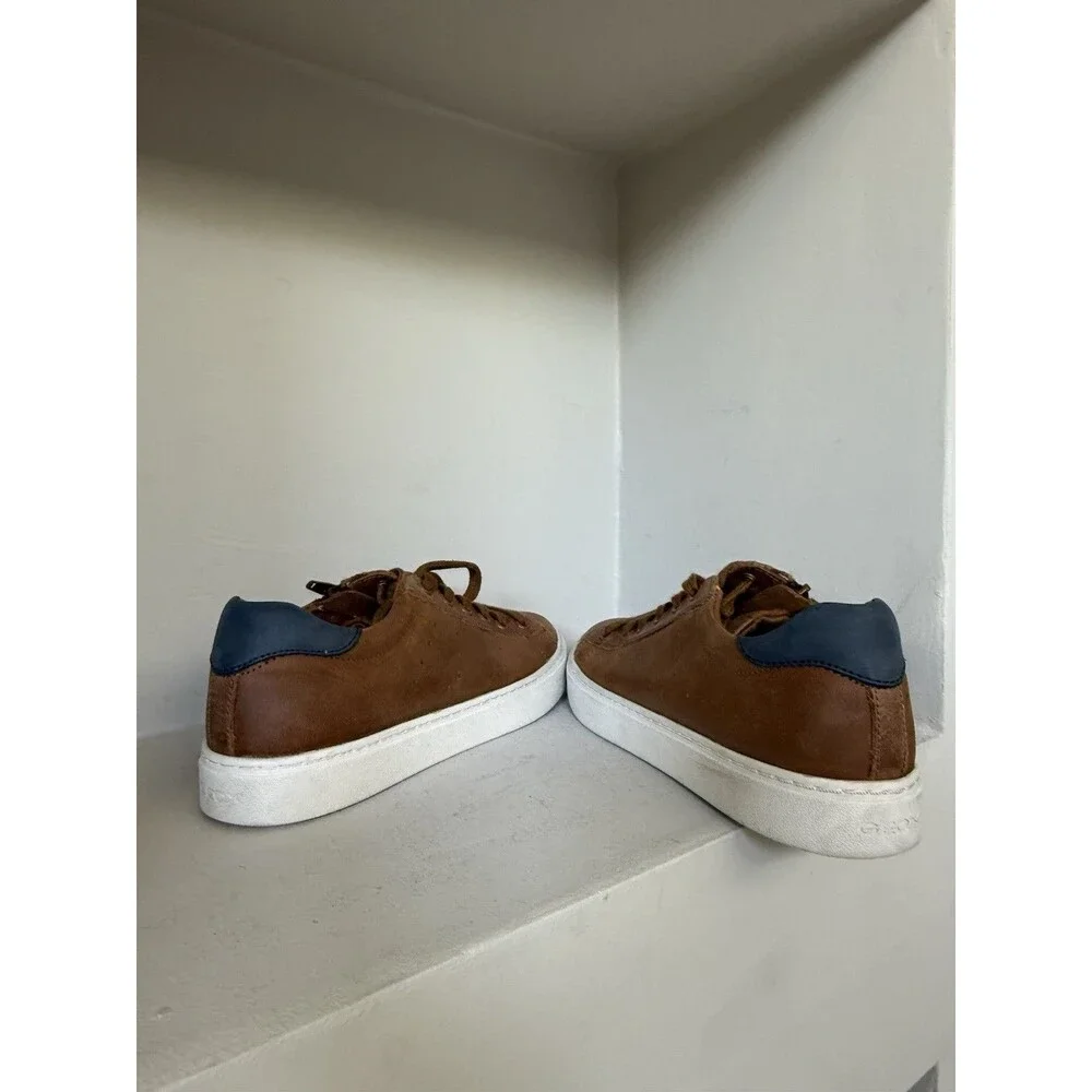 Geox Respira Womens Size 5 EU 37 Side Zip Sneakers Brown Black